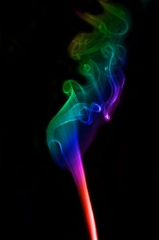 Smoke abstract background, colorful smoke of Joss stick