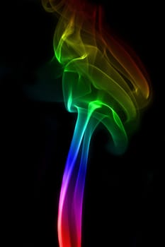 Smoke abstract background, colorful smoke of Joss stick