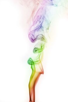 abstract background, colorful smoke of Joss stick