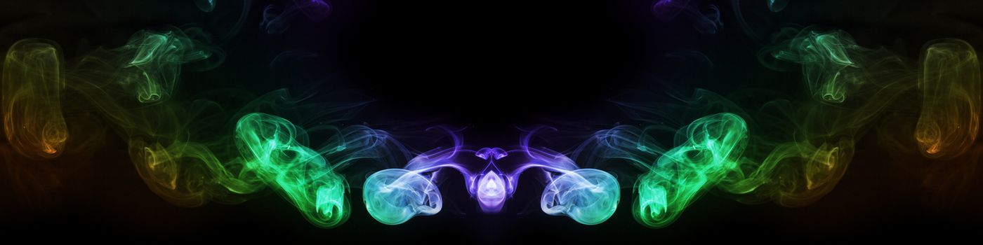 abstract background, colorful smoke of Joss stick