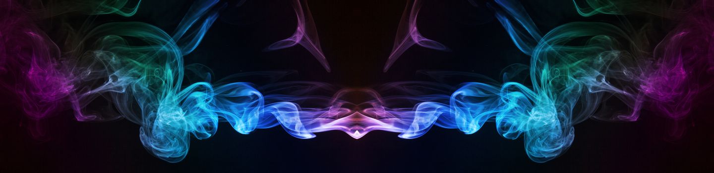 abstract background, colorful smoke of Joss stick