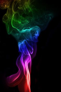 Smoke abstract background, colorful smoke of Joss stick