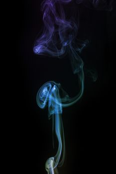 abstract background, colorful smoke of Joss stick