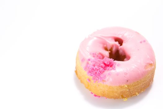 Donut with sprinkles isolated on white background