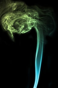 Smoke abstract background, colorful smoke of Joss stick