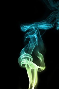 Smoke abstract background, colorful smoke of Joss stick