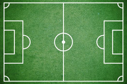 Green soccer or football field top view