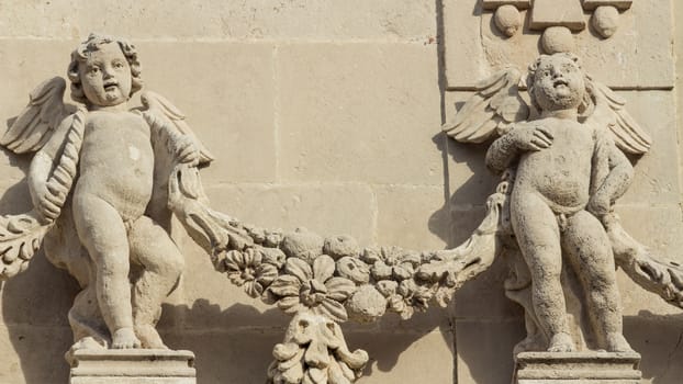 Detail of the statues of the cherubim