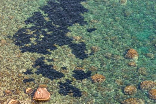 The aeral view of wonderful sicilian sea