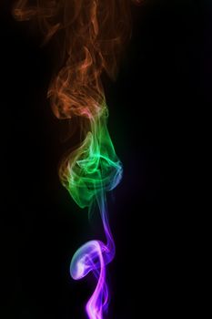 abstract background, colorful smoke of Joss stick