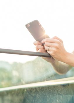 Woman using mobile phone