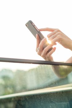 Woman using cellphone