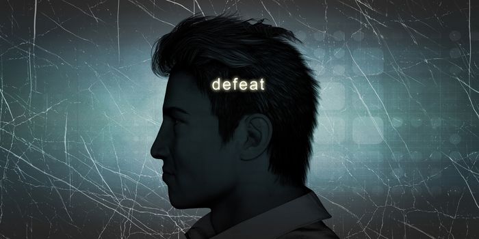 Man Experiencing Defeat as a Personal Challenge Concept