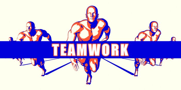 Teamwork as a Competition Concept Illustration Art