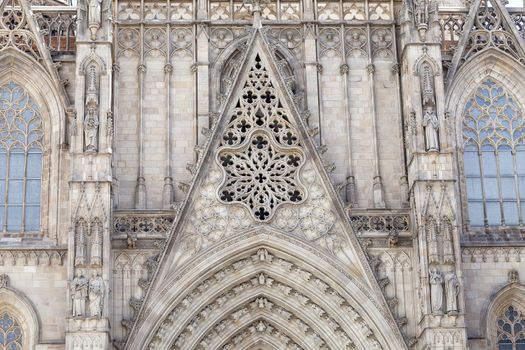 Details of Barcelona Cathedral in Gothic Quarter, Spain