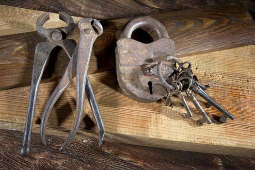 Ancient keys . Once they could open different locks