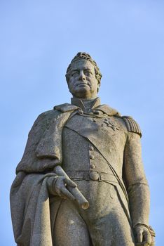 LONDON, UK - DECEMBER 28: Close up of statue of King William VI in Greenwich, outside the Royal Maritime Museum. December 28, 2015 in London.