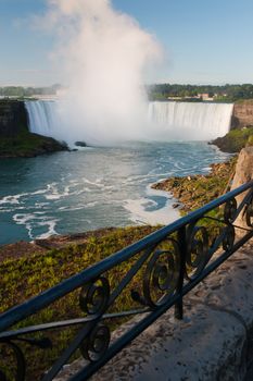 Niagara Falls at sunrise - cascading water in Ontario, Canada