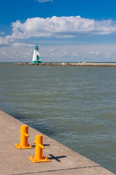 The historic lighthouse and pier in Port Dalhousie,Ontario,Canada