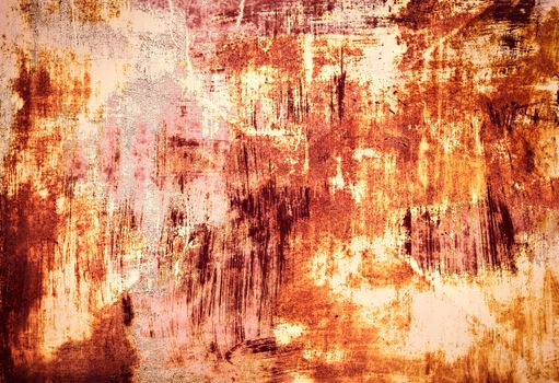 abstract background or texture old metal plate with cracked paint