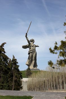 greatest sculpture in the world "Motherland" on Mamayev Kurgan in the city of Volgograd