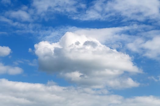 white and gray cloud in the blue sky