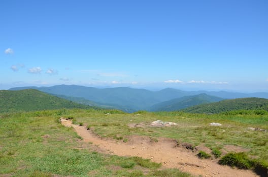 View along the Art Loeb trail in North Carolina. This is near Black Balsam knob.