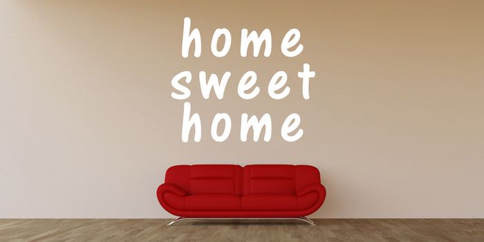 Home Sweet Home Concept with Home Interior Art
