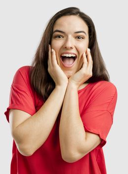 Portrait of a lovely woman smiling