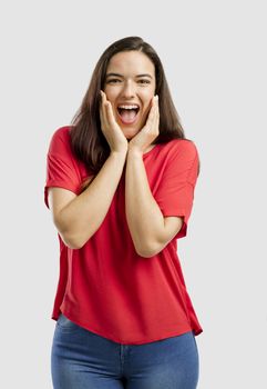 Portrait of a lovely woman smiling