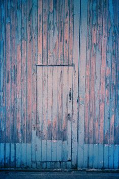 Color film image of wooden door in Laurencekirk