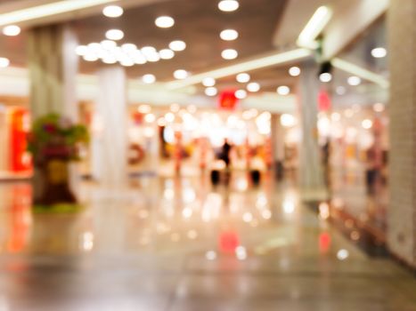 Abstract background of shopping mall, shallow depth of focus.