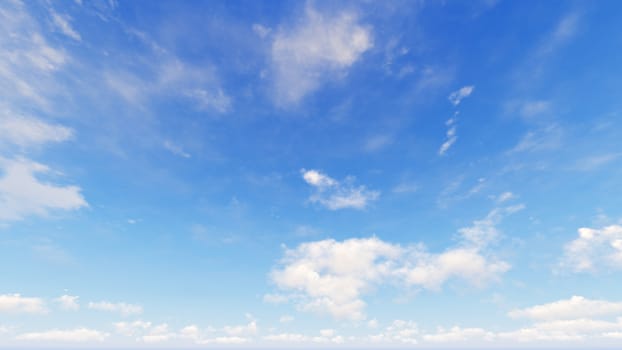 Cloudy blue sky abstract background, blue sky background with tiny clouds, 3d rendering

