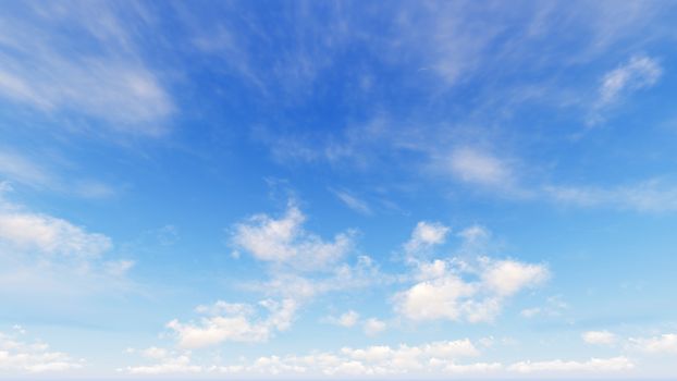 Cloudy blue sky abstract background, blue sky background with tiny clouds, 3d rendering

