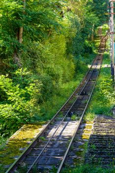 San Sebastian funicular track, Spain