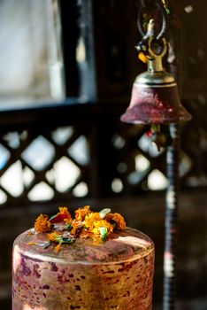 Detail of a hinduist temple in Bhaktapur, Nepal