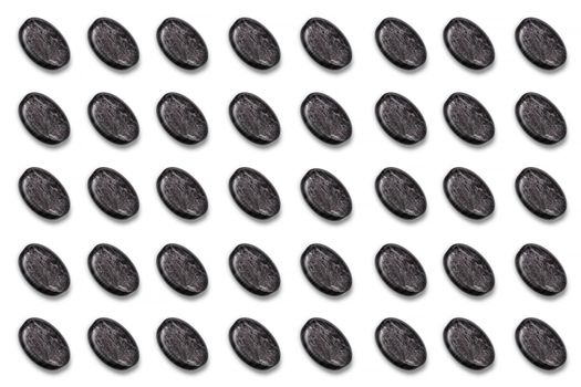 Round Button series Button Set 3D Unlabeled with marble structure against white background.