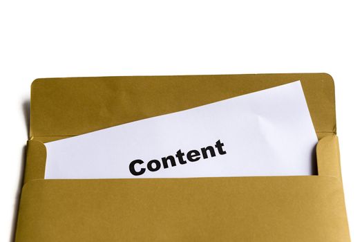 content word in the envelope
