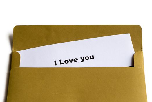 i love you words in the envelope