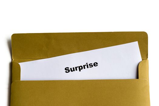 surprise word in the envelope