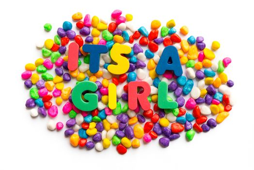 its a girl word in colorful stone