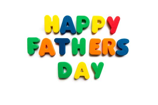 happy fathers day in white background