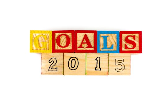 Goals 2015 words on white background