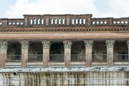 Manikgonj, Bangladesh - August 8: The great Baliati Zomidar Bari is located at the Saturia Upozila of Manikganj district. Name of the village is Baliati. This building is about 200 years of old. Gobinda Ram Shaha was the settler of the Zomidari at Baliati. He was a salt merchant. His forefather was poor and started small business. Later he owned that from his parent. Then he extended that business further and established Zomidari.
Photo taken on: August 8, 2014