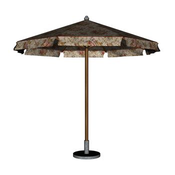 Parasol umbrella isolated in white background - 3D render