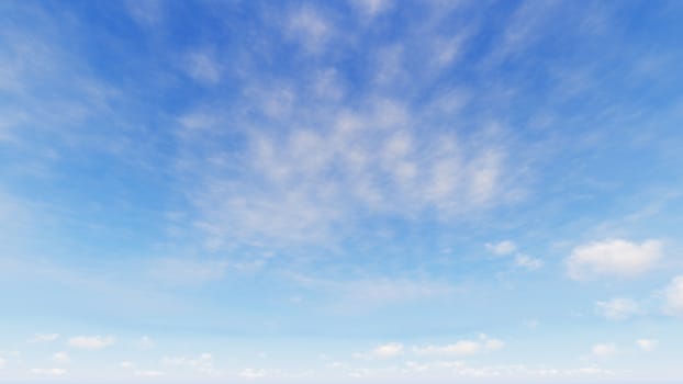 Cloudy blue sky abstract background, blue sky background with tiny clouds, 3d rendering

