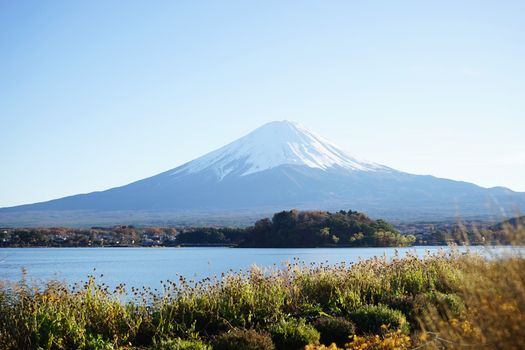 The beautiful mount Fuji in Japan                                