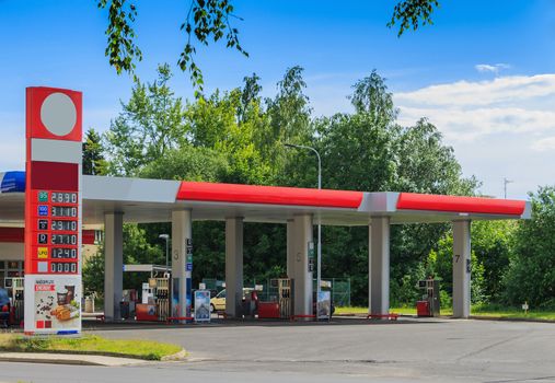 Taken June 18, 2016 Jablonec nad Nisou Czech Republic view to the petrol station