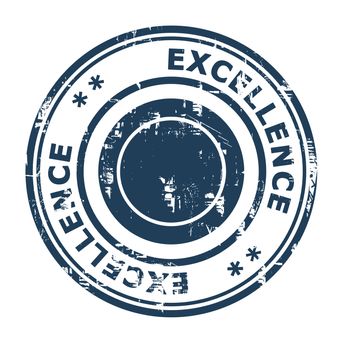 Excellence business concept rubber stamp isolated on a white background.