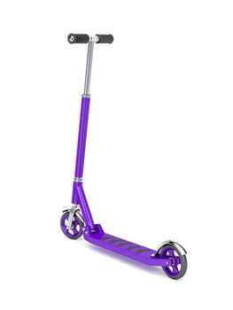 Push scooter on white background 